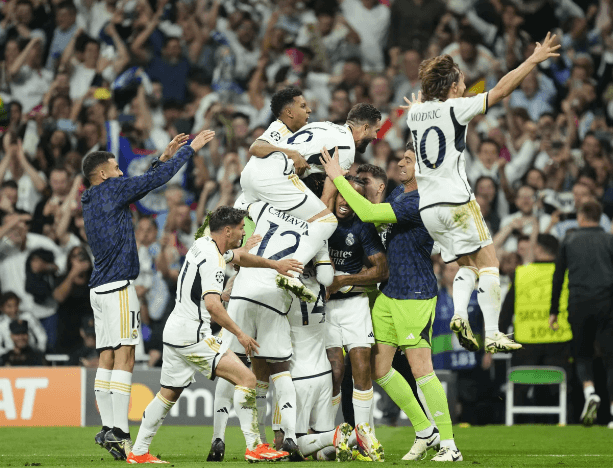 Real Madrid Players Celeberating